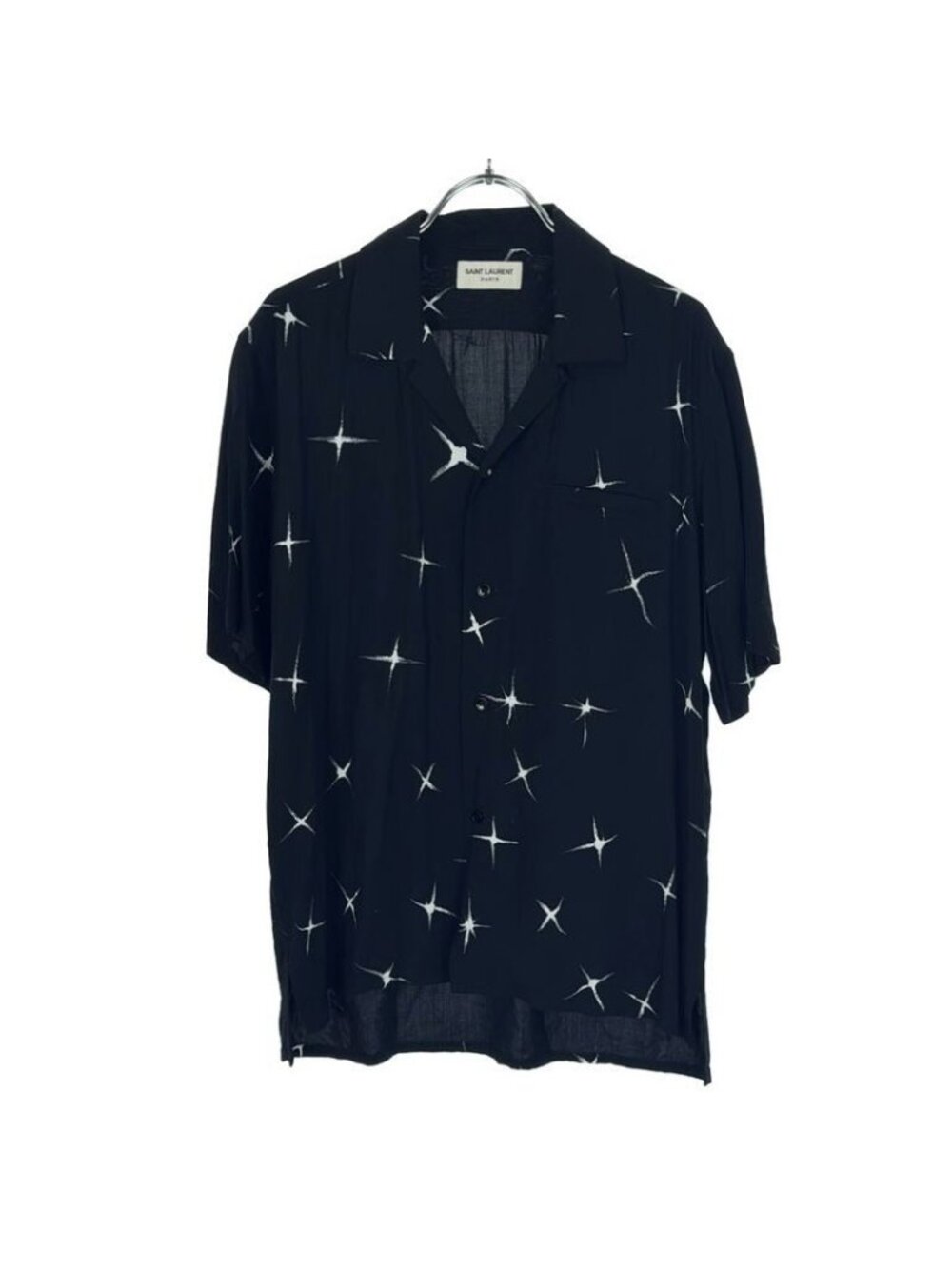 ★SOLD★ Saint Laurent Paris 19 SS Shooting Star Short Sleeve Open Collar Shirt - Picture 2 of 5